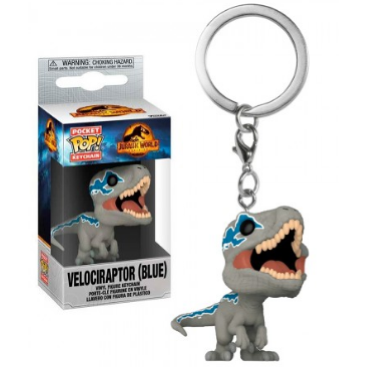 Funko Pocket Pop! Jurassic World Dominion Velociraptor (Blue) Keychain