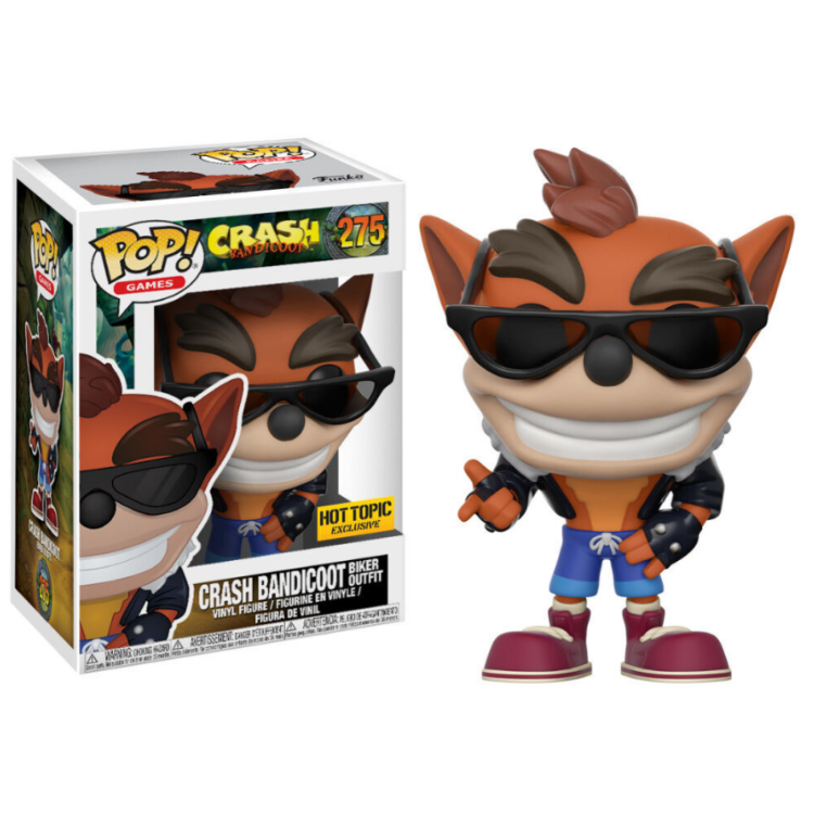 Funko Pop! Crash Bandicoot 275 Crash Bandicoot Biker Outift (Hot Topic Excluisve)