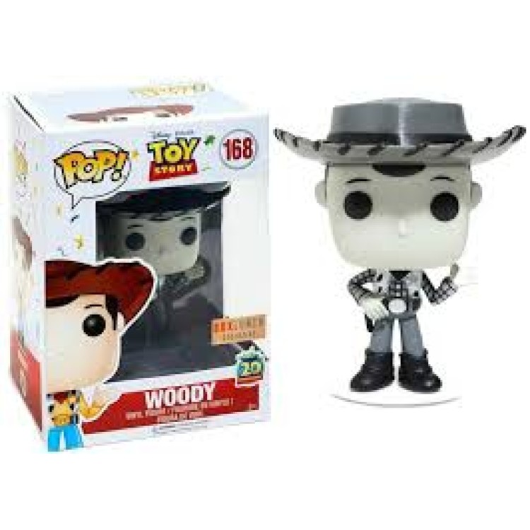 Funko Pop! Disney Toy Story 168 Woody Black and White (Boxlunch Exclusive)