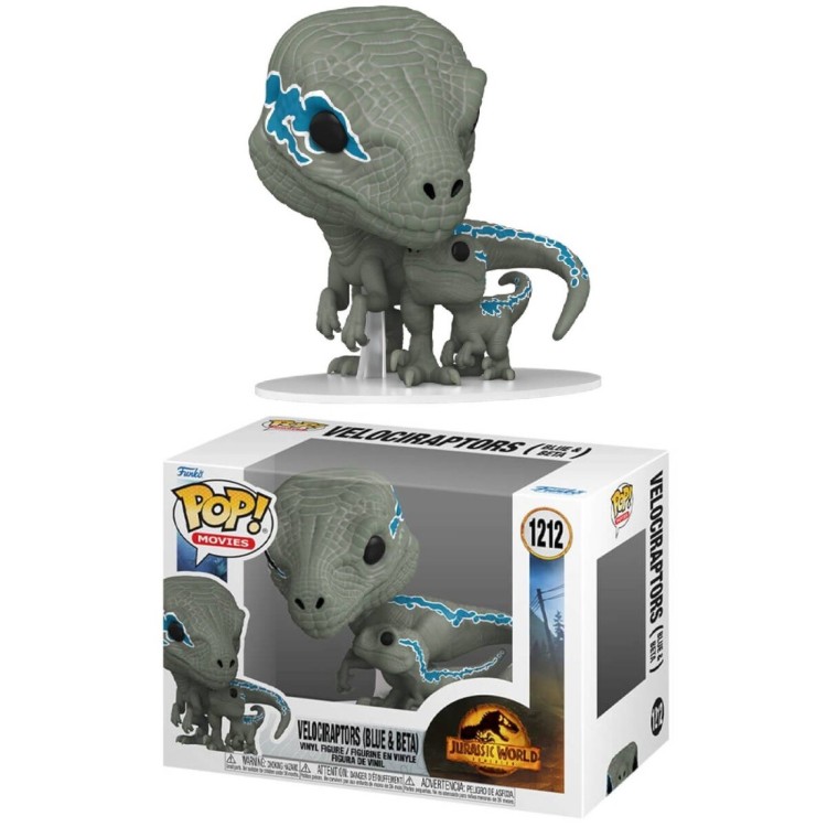 Funko Pop! Jurassic World Dominion 1212 Velociraptors (Blue & Beta)