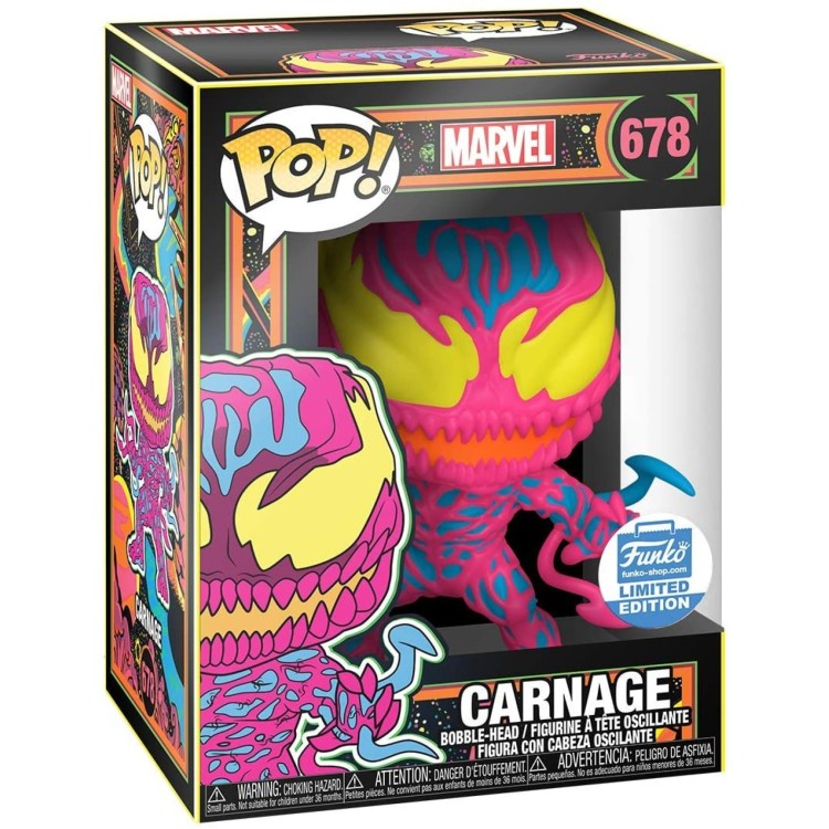 Funko Pop! Marvel 678 Carnage Limited Edition Blacklight
