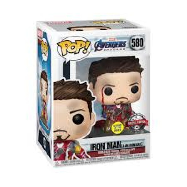 Funko Pop! Marvel Avengers Endgame 580 Iron Man GLOWS IN THE DARK