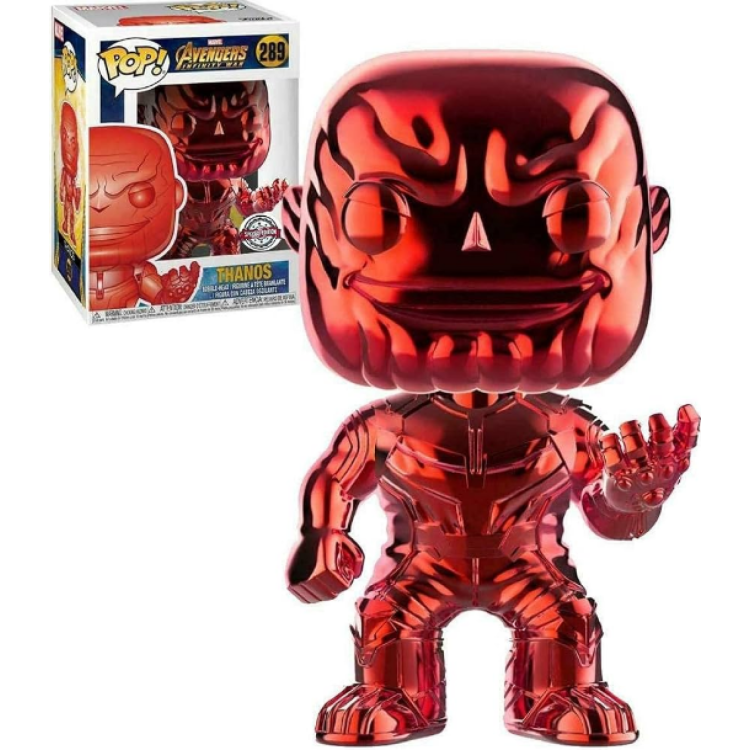 Funko Pop! Marvel Avengers Infinity War 289 Thanos Red Chrome DAMAGED BOX