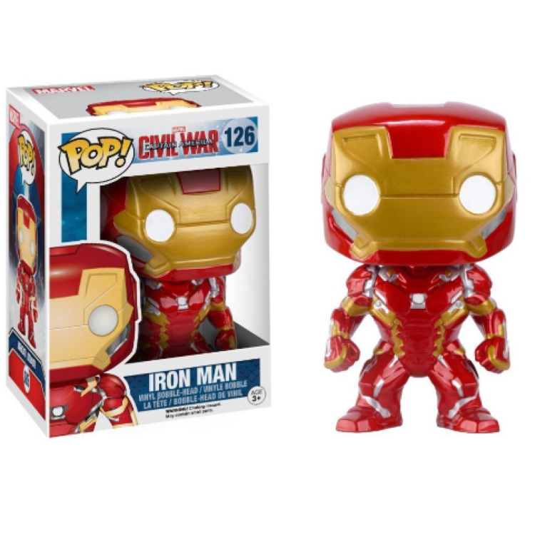 Funko Pop! Marvel Captain America Civil War 126 Iron Man (BOX SHOWS SOME WEAR)
