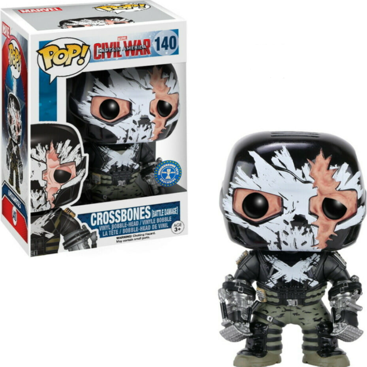 Funko Pop! Marvel Civil War 140 Crossbones (Battle Damage) UNDERGROUND TOYS EXCLUSIVE