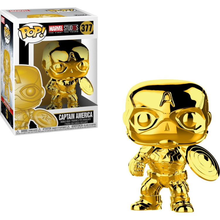 Funko Pop! Marvel Studios 10 Years 377 Gold Captain America