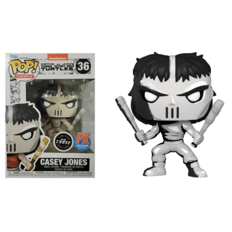 Funko Pop! Teenage Mutant Ninja Turtles 36 Casey Jones (Black and White Chase)