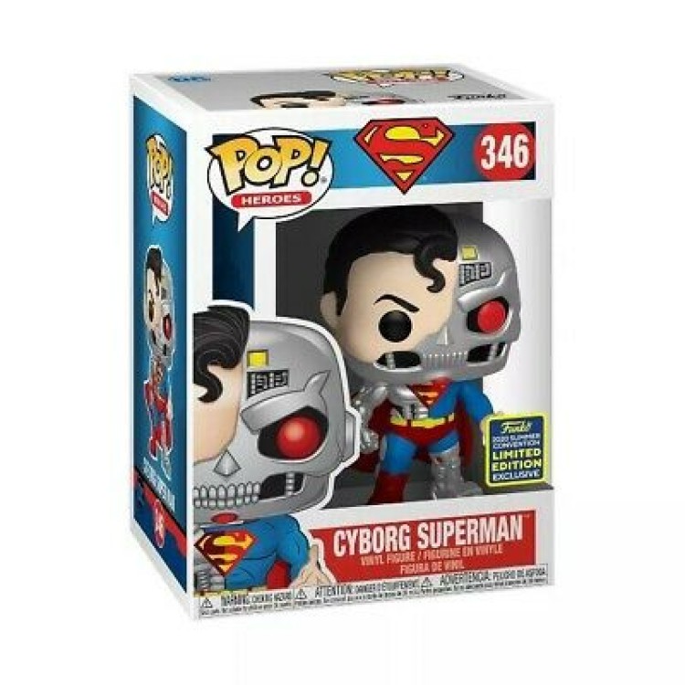 Funko Pop! DC Superman 346 Cyborg Superman (2020 Summer Convention Limited Edition Exclusive) SOME BOX DAMAGE