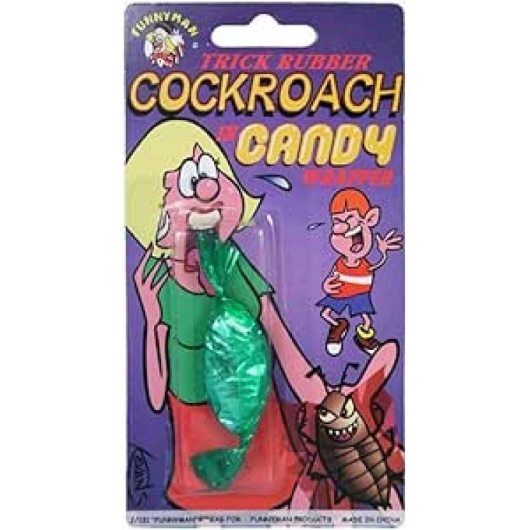 Funnyman Trick Rubber Cockroach In Candy Wrapper