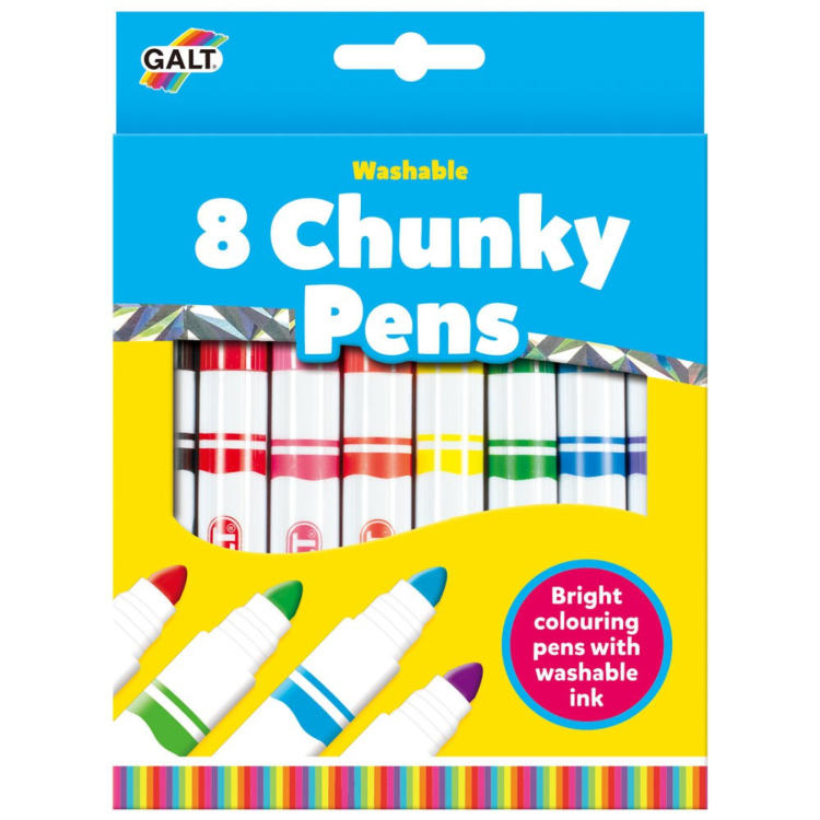 GALT 8 Chunky Colouring Pens - Washable