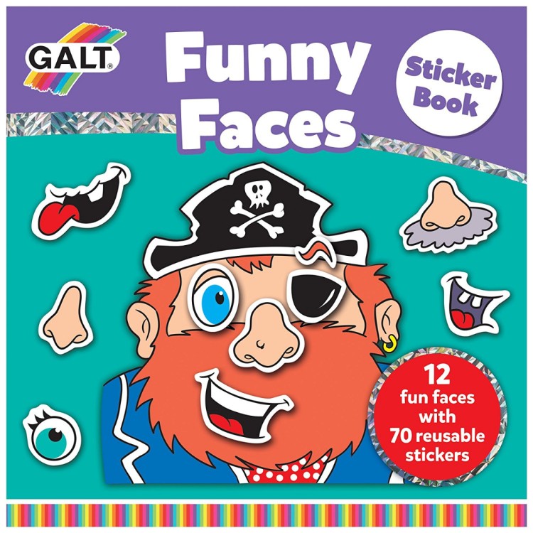 GALT Funny Faces Sticker Book 