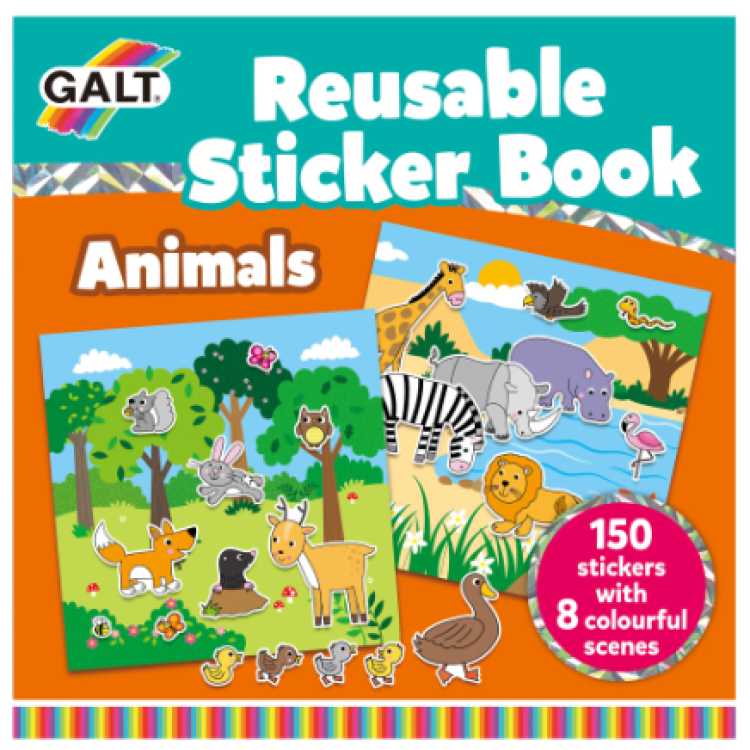 Galt Reusable Sticker Book - Animals