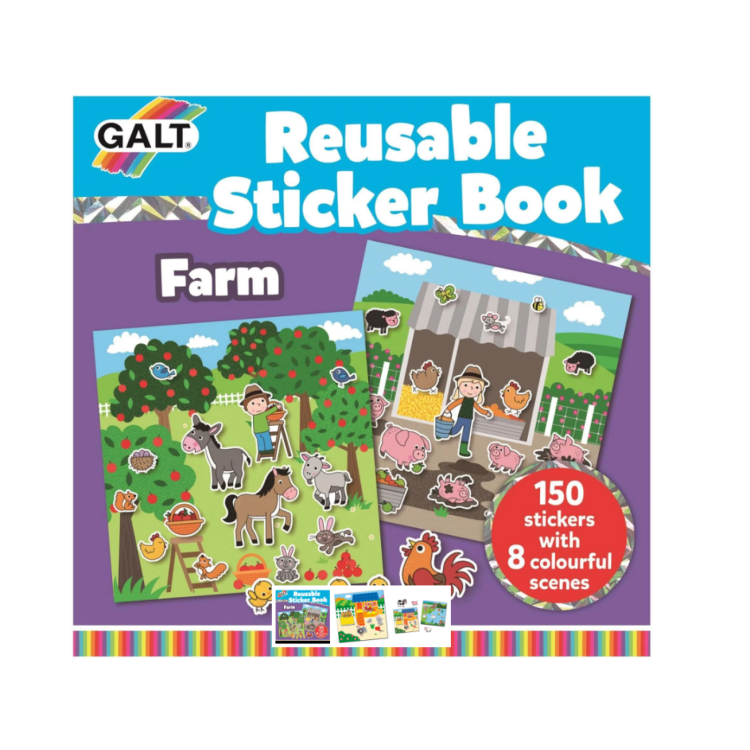 Galt Reusable Sticker Book FARM