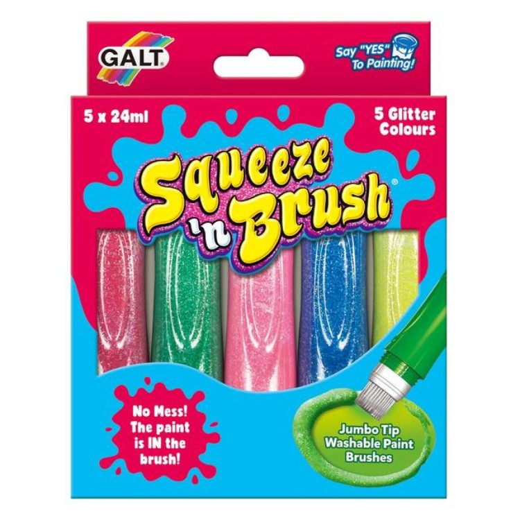 GALT Squeeze n Brush 5 Pack Paint GLITTER 