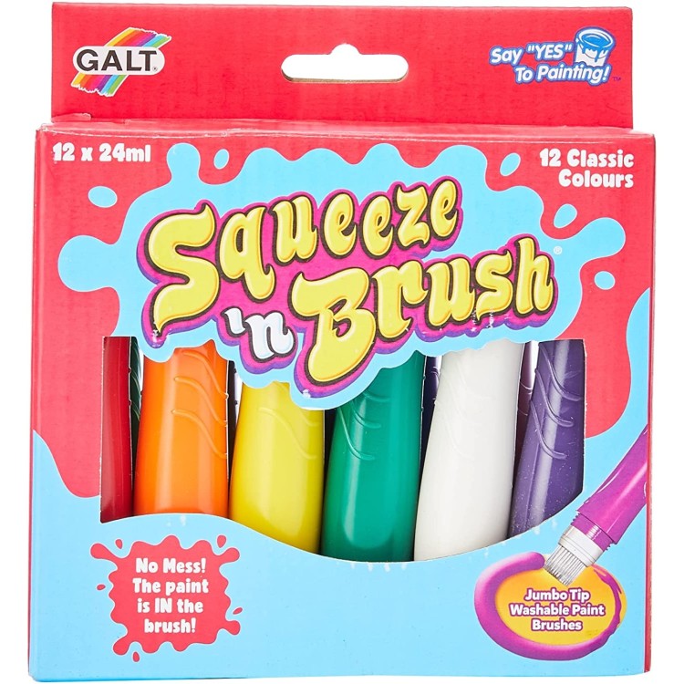 Galt Squeeze n brush 12 x 24ml Paint Tubes Classic Colours