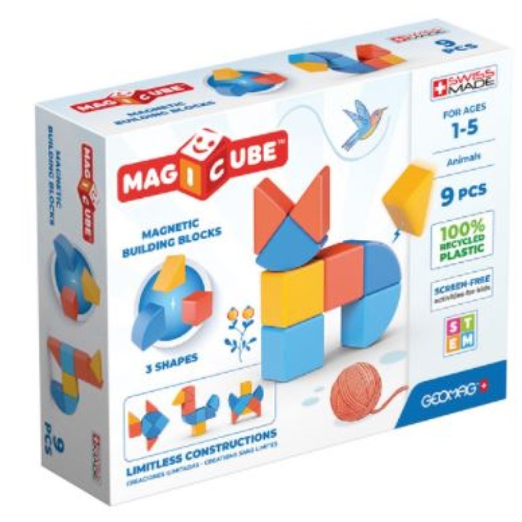 Geomag Magicube Recycled Magnetic Building Blocks 9pcs Ages 1+