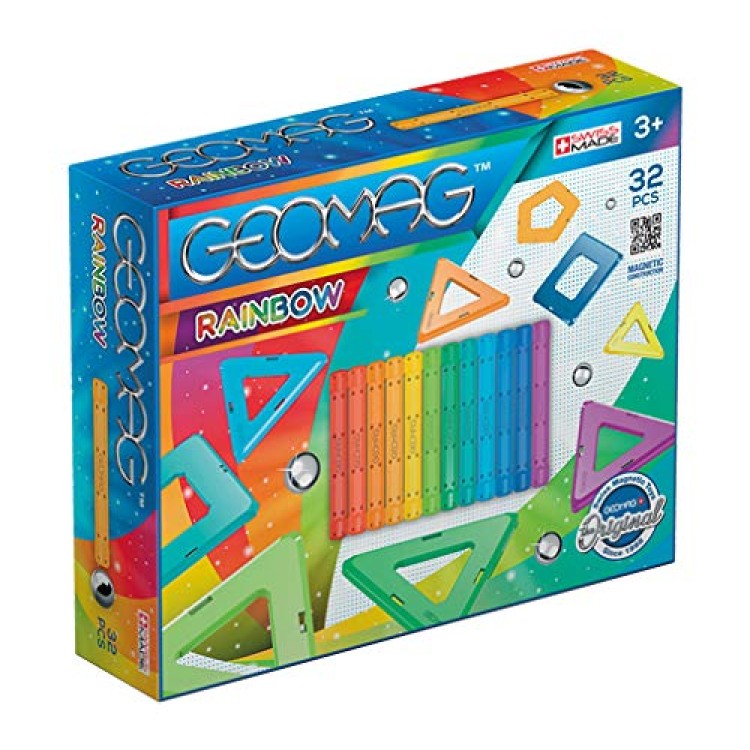 Geomag Rainbow 32 Pieces Item 370 (Damaged Box)