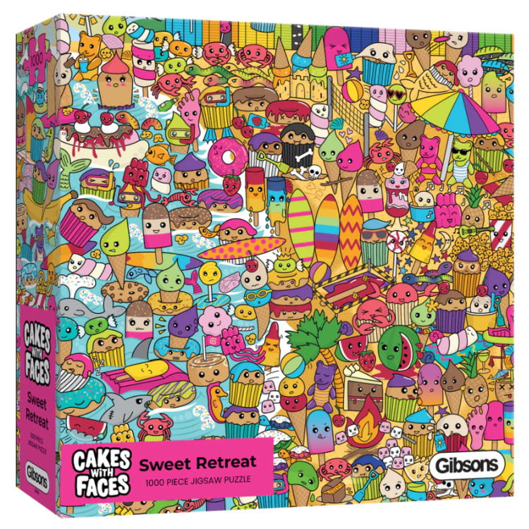 Gibsons Cakes With Faces Sweet Retreat 1000 Pieces Puzzle G6621