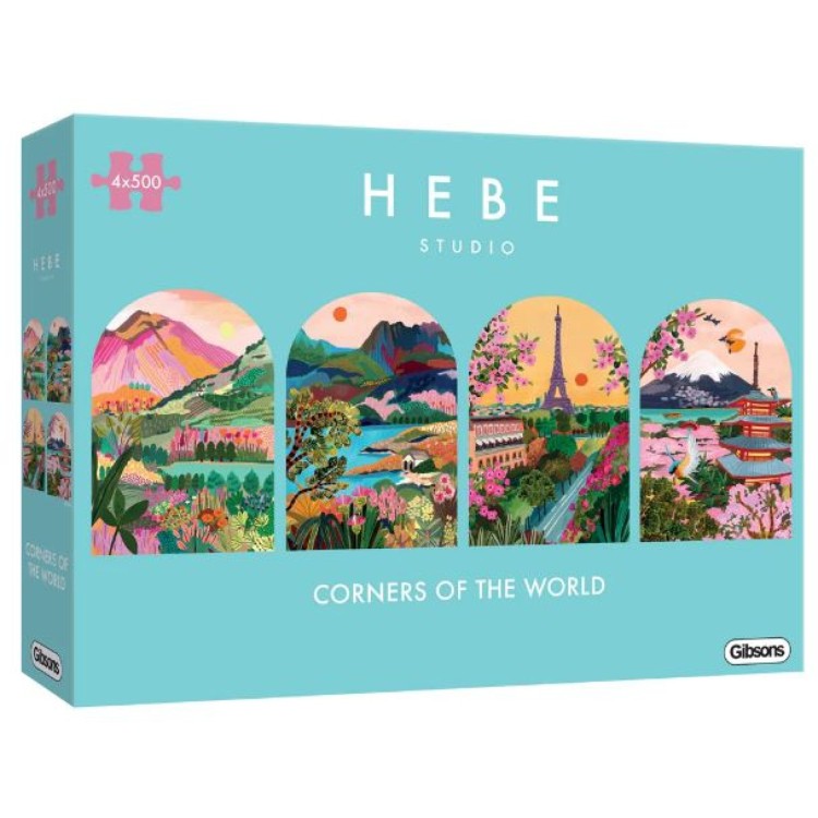 Gibsons G5600 Hebe Studio Corners Of The World 4 x 500 Piece Puzzle
