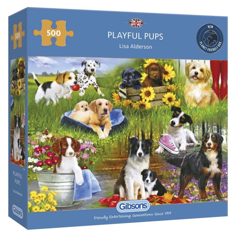 Gibsons Playful Pups 500 Piece Puzzle G3129