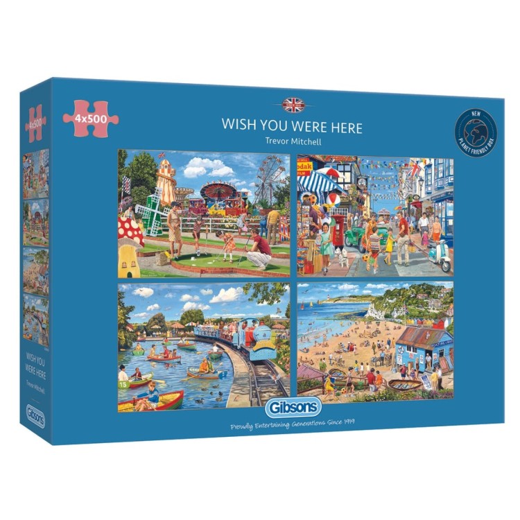 Gibsons Wish You Were Here 4x500pc Puzzle G5059 