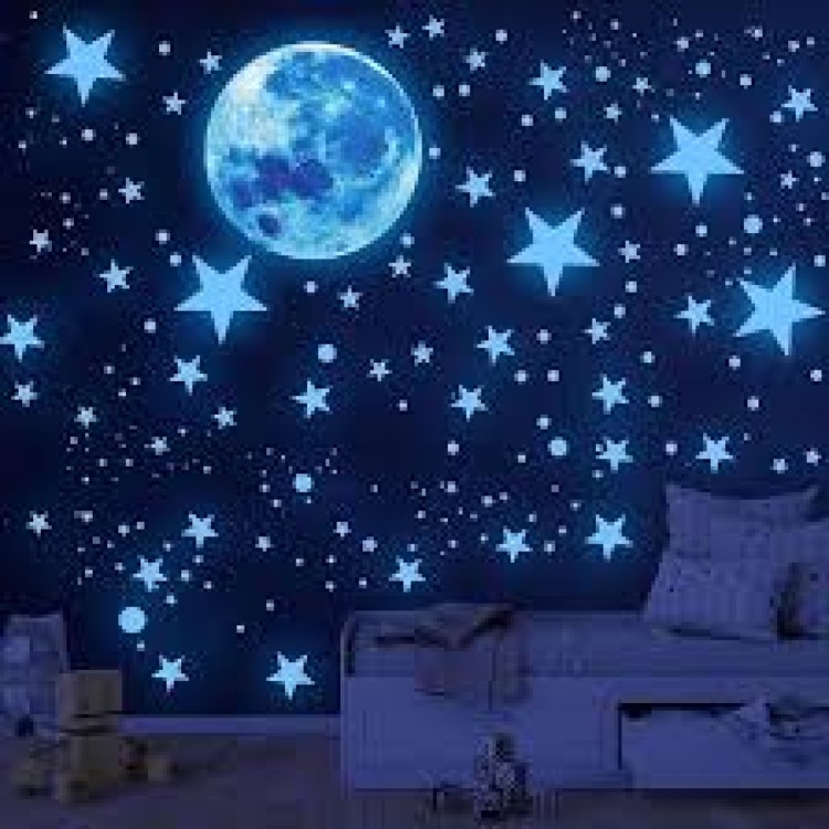 KTL Glow Party Glow In the Dark Solar System Stick-On Stars
