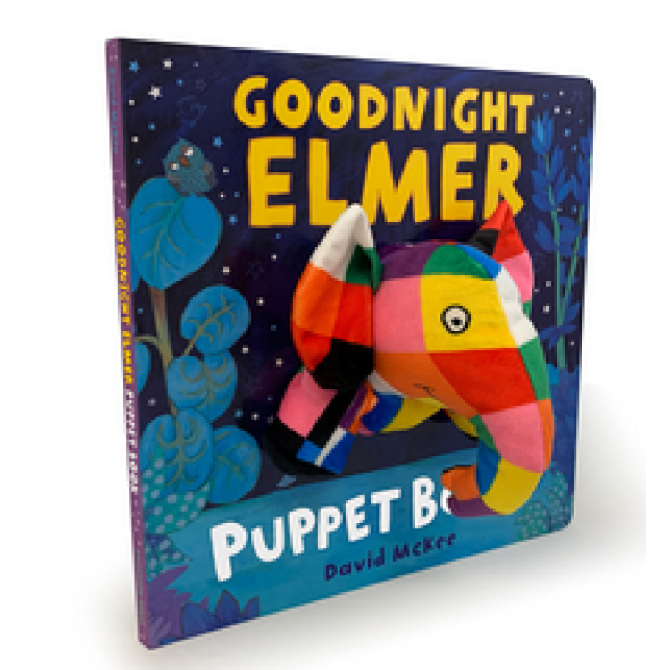 Goodnight Elmer Puppet Book by David McKee