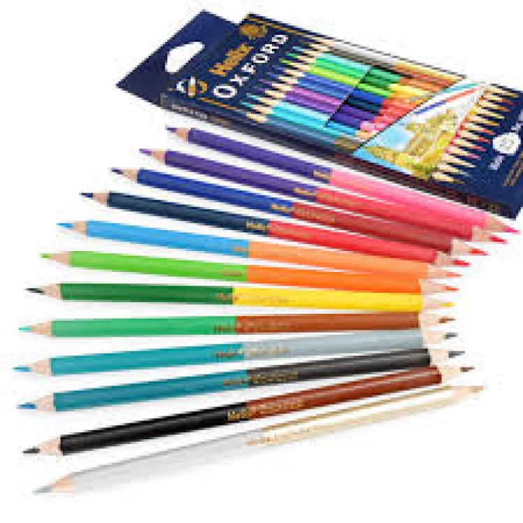 Helix Oxford Duo Colouring Pencils 12 Pack