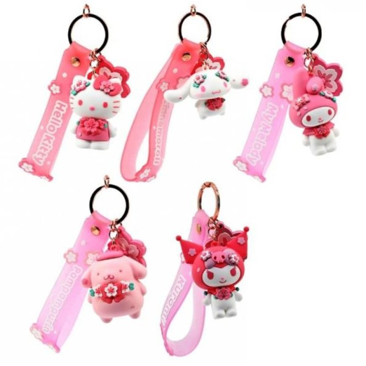 Hello Kitty Sakura Assorted Character Keychain (One Supplied)