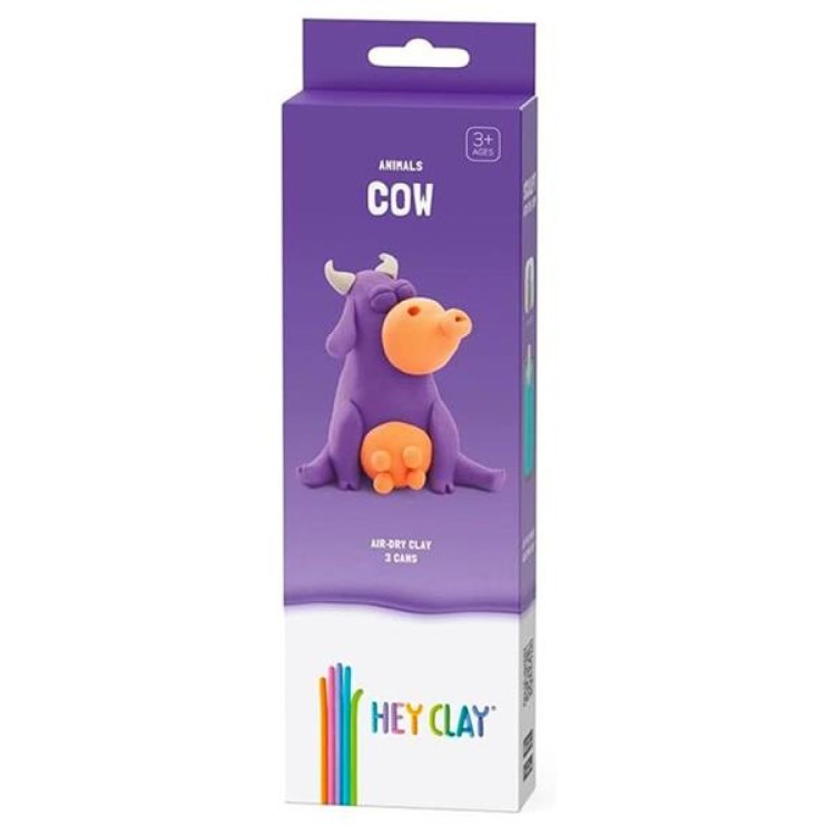 Hey Clay Animals 3 Cans Cow