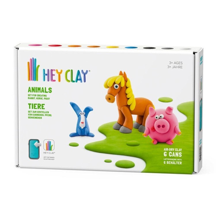 Tomy Hey Clay Animals Set 6 Cans