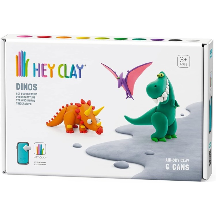 Hey Clay Dinos Set 6 Cans