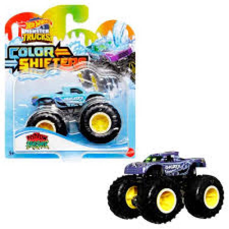 Mattel Hot Wheels HGX06 Monster Trucks Car Color Changing Assorted Models, Multicoloured 