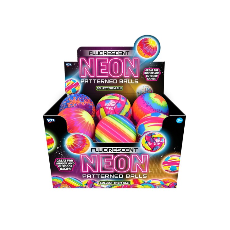 KTL Inflated Neon Printed Balls 6 Assorted TY3864