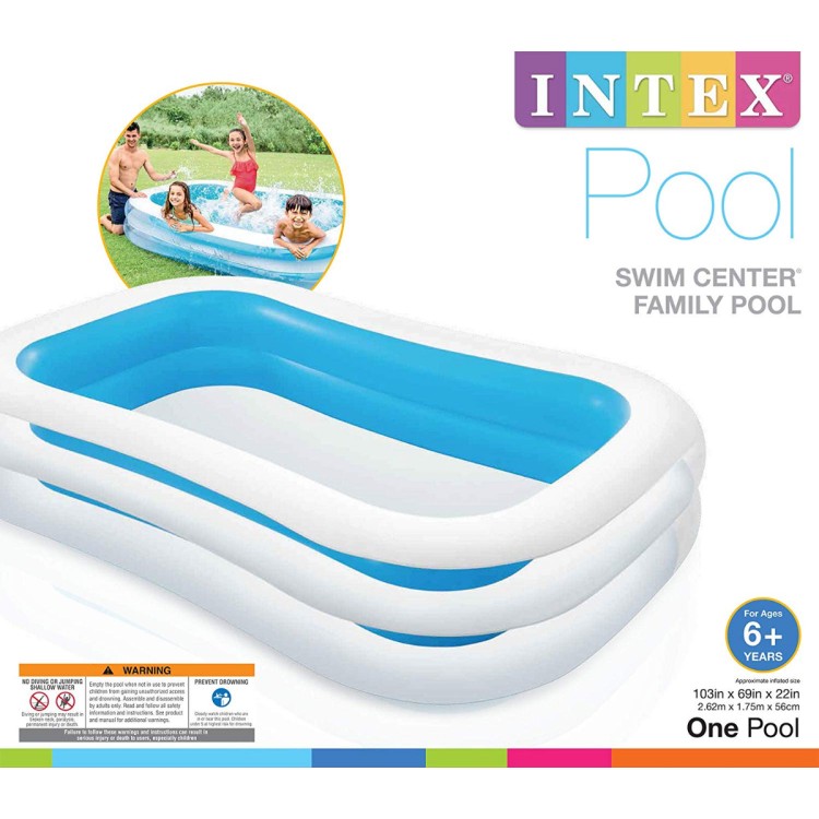KTL Intex 2 Ring Pool 2.62m x 1.75m x 56cm TY4239