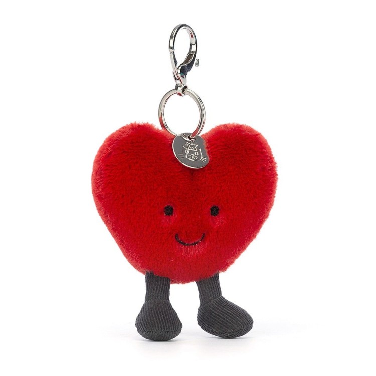 Jellycat Amuseable Red Heart Bag Charm AG4BC