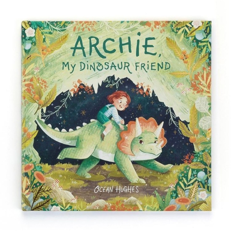 Jellycat Archie, My Dinosaur Friend Book BK4ARC 