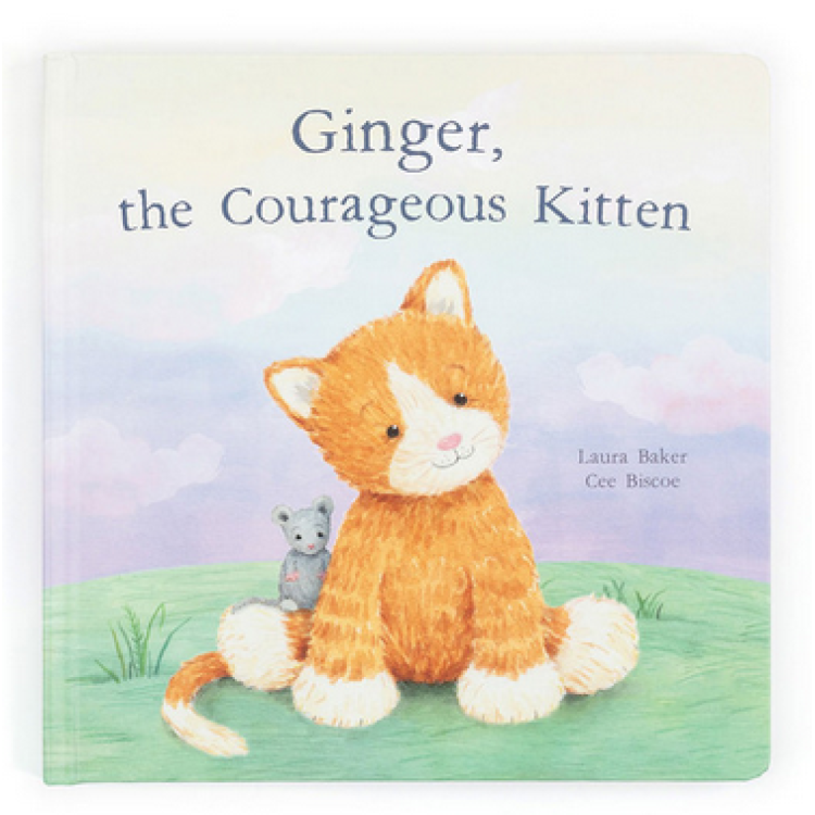 Jellycat Ginger, The Courageous Kitten Book BK4CK