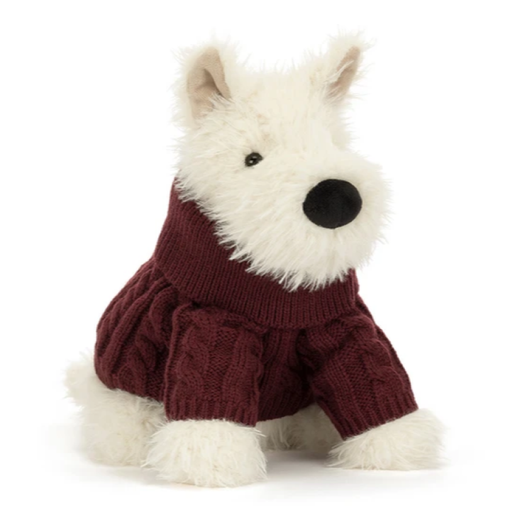 Jellycat Munro Scottie Dog 'Winter Jumper' MUN2JUM