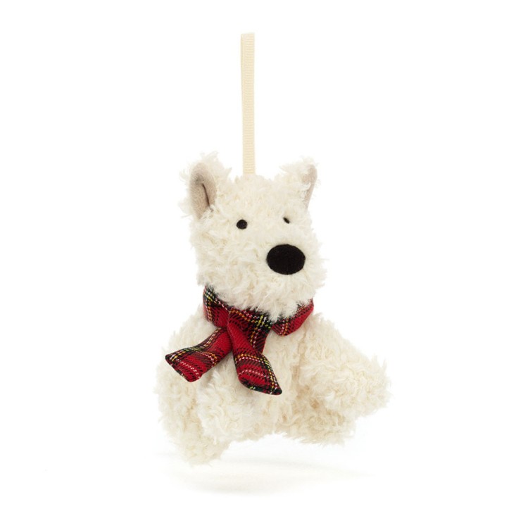Jellycat Munro Scottie Dog Christmas Decoration MUN6SDD
