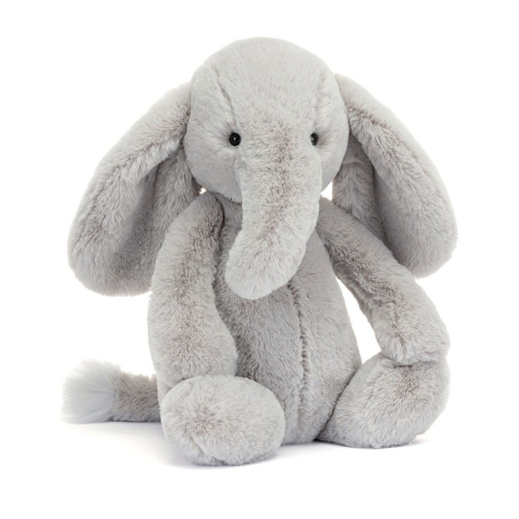 Jellycat Original Bashful Luxe Elephant Thuddeus BAS3ELE In Store Only One Per Customer
