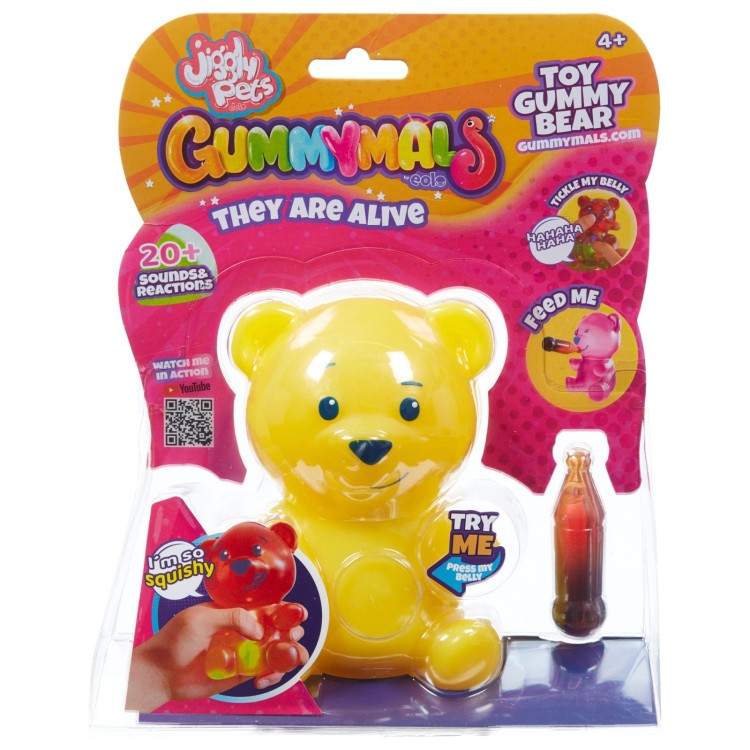 Jiggly Pets Gummymals Toy Gummy Bear (Yellow)