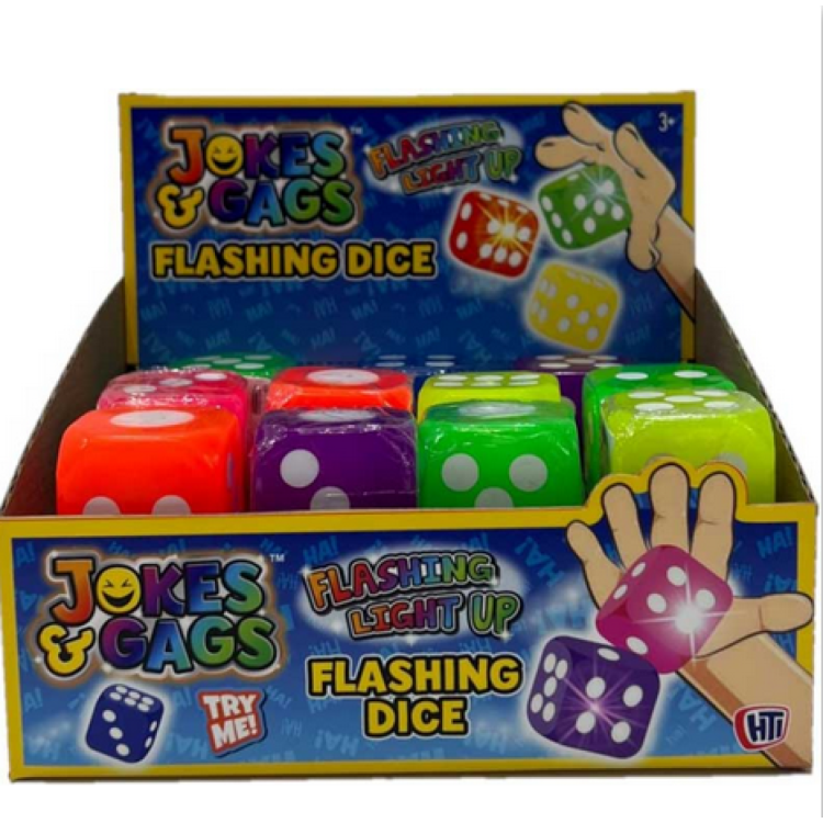 HTI Jokes & Gags Flashing Light Up Dice one supplied
