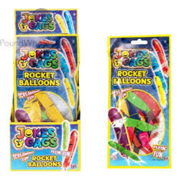 HTI Jokes & Gags Rocket Balloons 