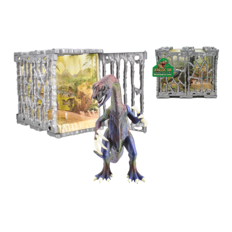 Jurassic Era Volcanic Lost World Dinosaur In Cage TY7945 (Assorted - One Supplied)