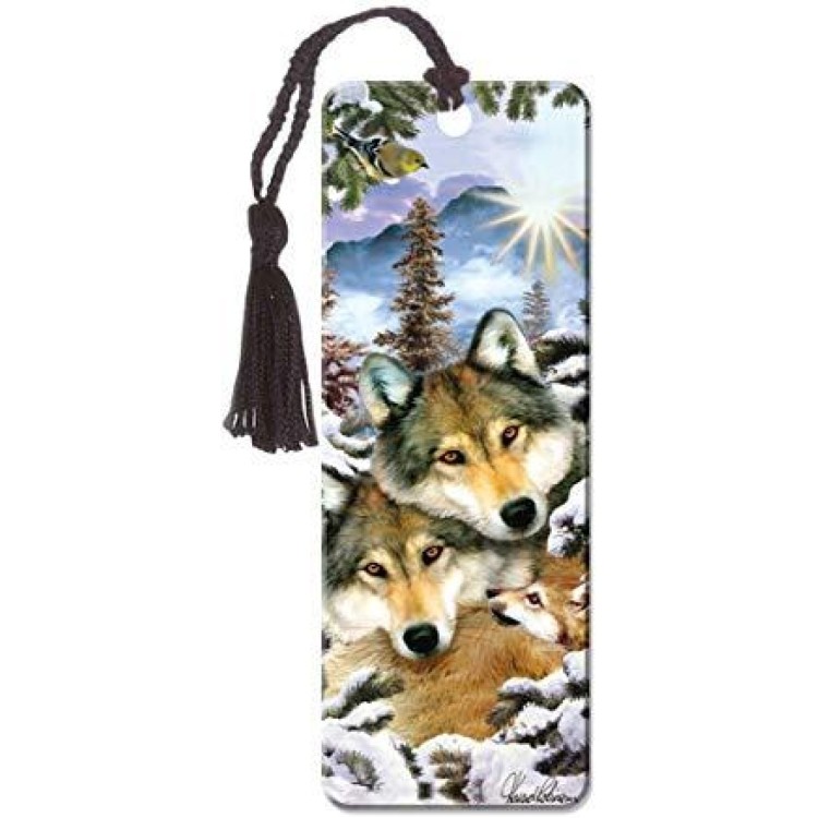 Kidicraft Holographic Lenticular Bookmark Wolves