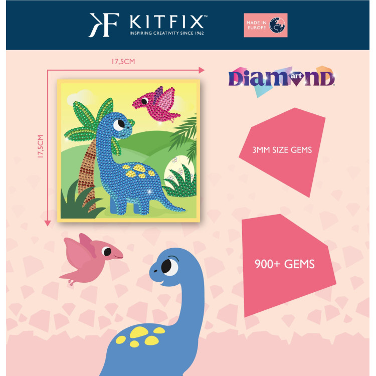 Kitfix Diamond Art junior Dino WOrld 2513