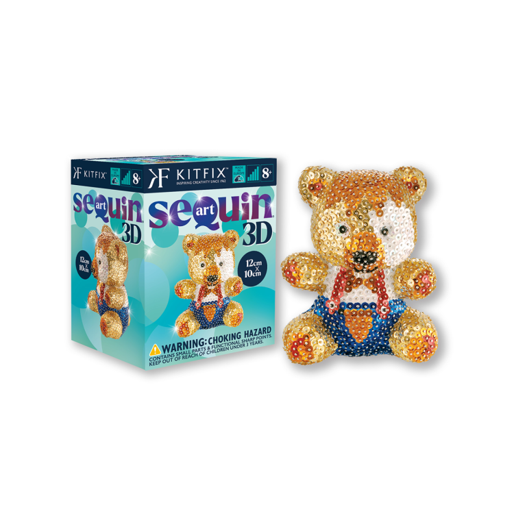 Kitfix Sequin Art 3D Bear 0502