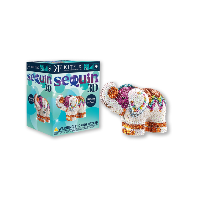 Kitfix Sequin Art 3D Elephant 1121
