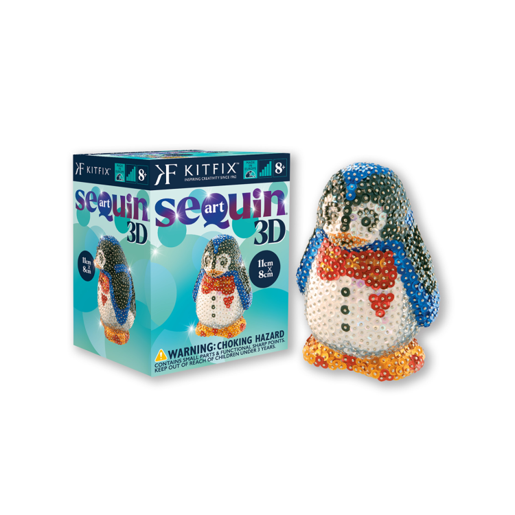 Kitfix Sequin Art 3D Penguin 0503